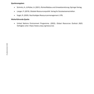 Erschließung und Abbau von Ressourcen – Komplettes Unterrichtsmaterial Sparpaket
