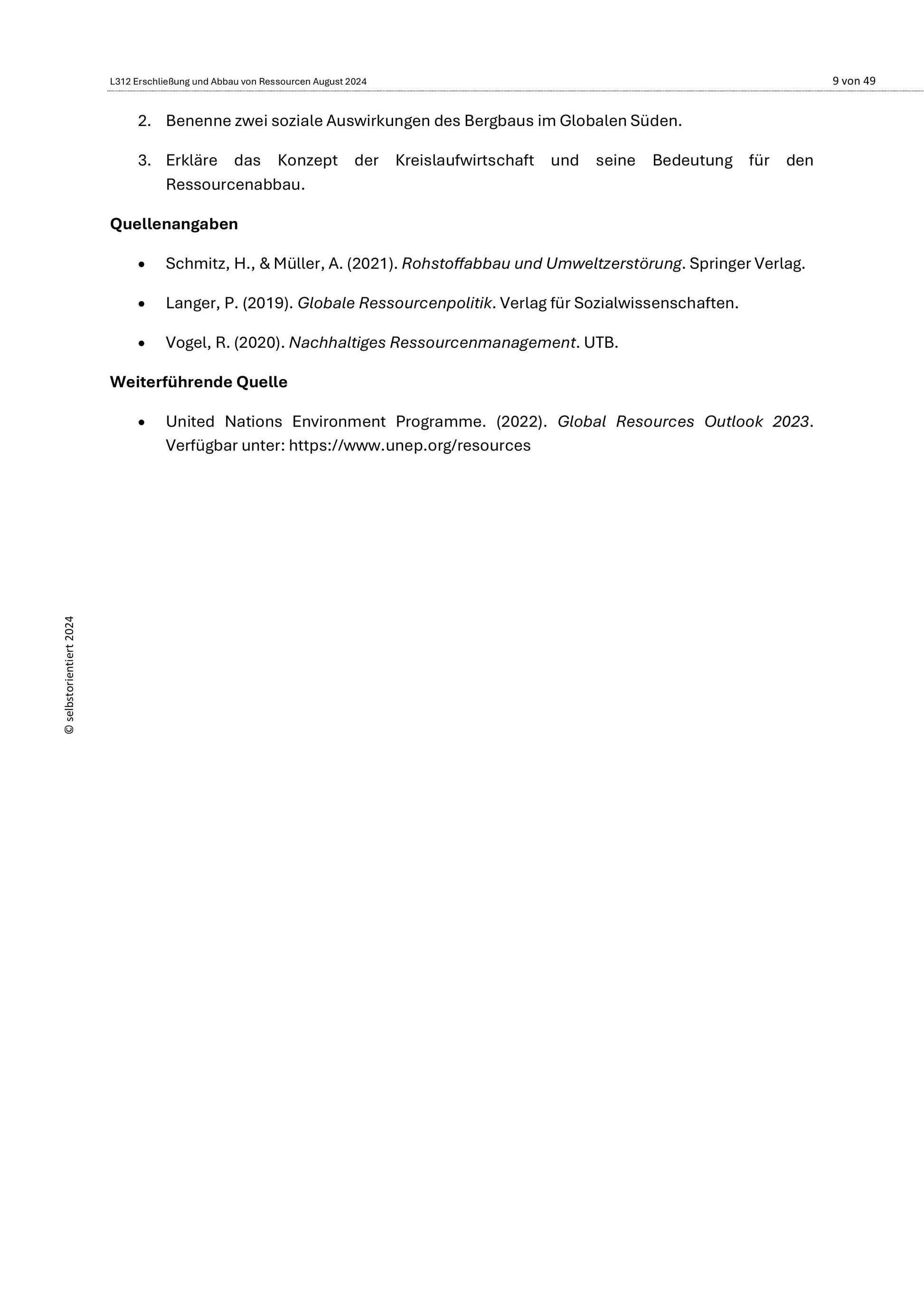 Erschließung und Abbau von Ressourcen – Komplettes Unterrichtsmaterial Sparpaket