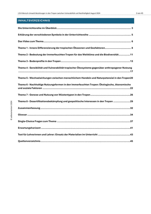 Mensch-Umwelt-Beziehungen in den Tropen – Geographie-Sparpaket mit Reihe, Präsentation & Lernheft