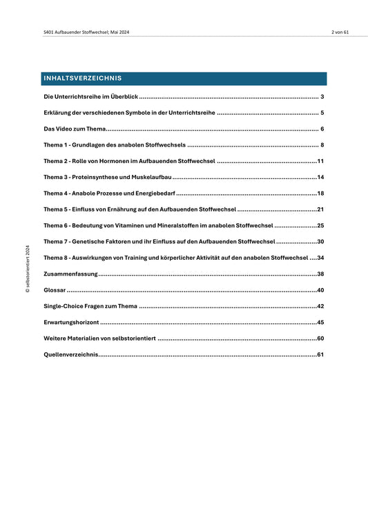 Stoffwechsel verstehen – XXL-Sparpaket Assimilation & Dissimilation