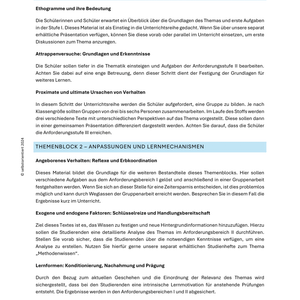 Ethogramme, Lernformen, Verhaltensökologie oder Konkurrenzverhalten - Unterrichtsreihe