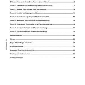 Zellteilung, Zelldifferenzierung und Morphogenese - Pflanzenentwicklung