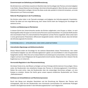 Zellteilung, Zelldifferenzierung und Morphogenese - Pflanzenentwicklung
