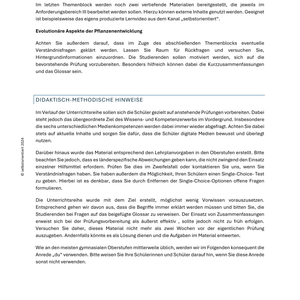 Zellteilung, Zelldifferenzierung und Morphogenese - Pflanzenentwicklung