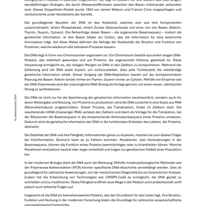 DNA-Struktur, Genexpression & Forschung - Humangenetik
