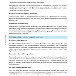 Humanethologie - Unterrichtsreihe SEK II