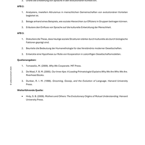 Humanethologie - Unterrichtsreihe SEK II