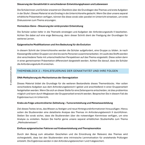 Epigenetik, Zellalterung, Genregulation - Unterrichtsreihe