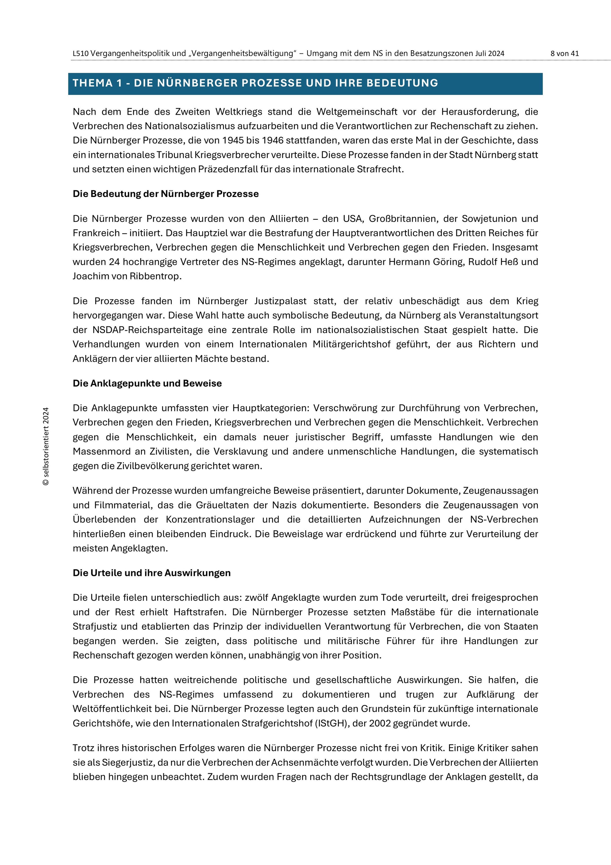 Geschichte erinnern & Vergangenheitspolitik – Erinnerungskultur nach 1945 | Sparpaket