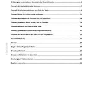 Ausblicke auf das Ende - Gotteswort | Unterrichtsreihe