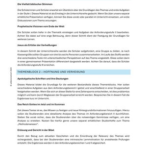 Ausblicke auf das Ende - Gotteswort | Unterrichtsreihe