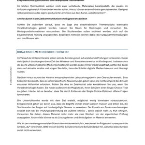 Aminosäuren und ihre Funktion - Unterrichtsreihe Chemie