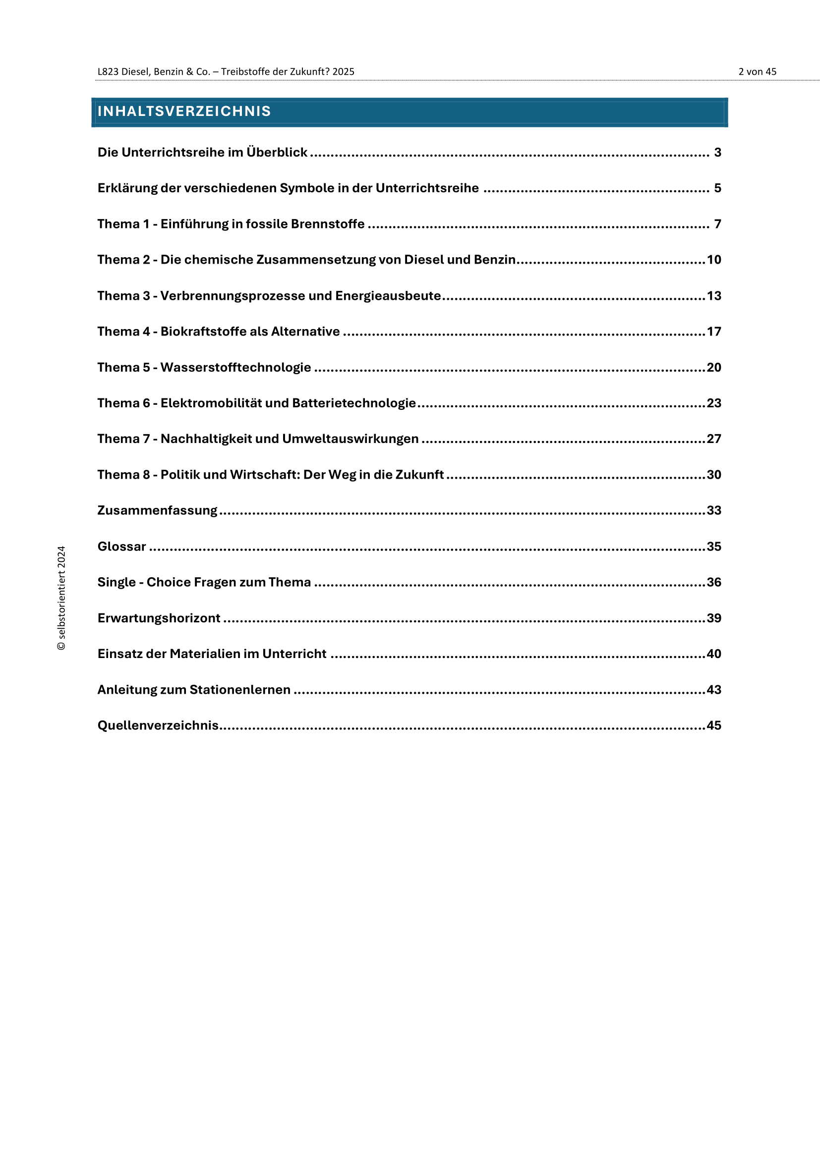 Energiewende, Biokraftstoffe & Elektromobilität - Unterrichtsreihe