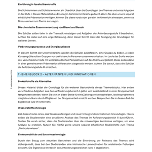 Energiewende, Biokraftstoffe & Elektromobilität - Unterrichtsreihe