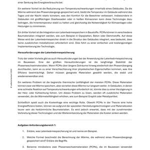 Bauwesen in Chemie | Energieeffizienz in Häusern - SEK II