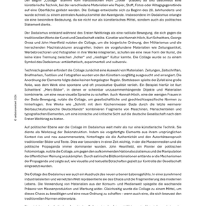 Collage und Fotomontage - Unterrichtsreihe