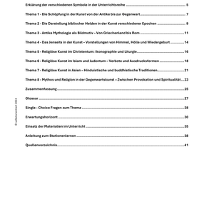 Unterrichtsreihe „Mythos und Religion in der Kunst“