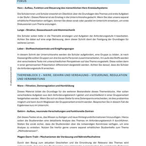 Organe des Menschen - Unterrichtsreihe SEK II