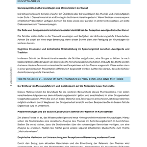 Unterrichtsreihe „Stilwandel in der Kunst: Soziale Netzwerke und ästhetische Normen“