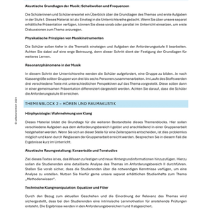 Physik trifft Musik – Unterrichtsreihe zur Klangphysik & Musiktechnik in der Oberstufe