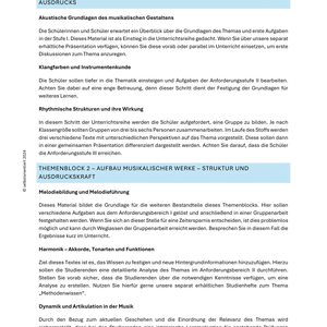 Musikalische Gestaltung & Analyse – Unterrichtsreihe für die Oberstufe (SEK II)