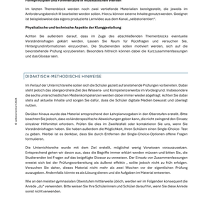Musikalische Gestaltung & Analyse – Unterrichtsreihe für die Oberstufe (SEK II)