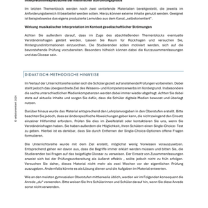 Musik und Gesellschaft im Wandel – Unterrichtsreihe zur Interpretation in der Oberstufe