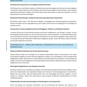 Komponistenbilder im Wandel – Unterrichtsreihe zur Rezeptionsgeschichte in der Oberstufe