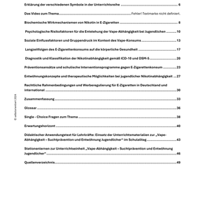 Unterrichtsreihe: Abhängigkeit von Vapes - Entwöhnung & Prävention