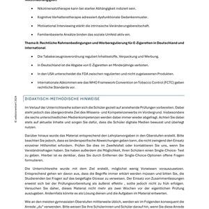 Unterrichtsreihe: Abhängigkeit von Vapes - Entwöhnung & Prävention