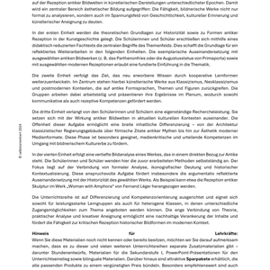 Unterrichtsreihe Kunst: Antike Bildwelten & Historizität der Medien