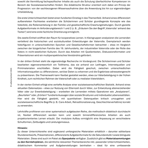 Unterrichtsreihe: Vatertag – Rolle des Vaters in Familie & Gesellschaft