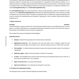 Hypothesis Testing & Errors – Full Statistics Unit (Grades 11–12)