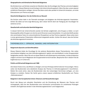 Unterrichtsreihe: Geographie & Geschichte Bulgariens