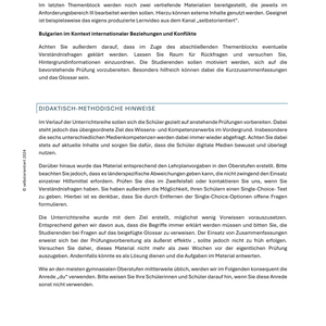 Unterrichtsreihe: Geographie & Geschichte Bulgariens