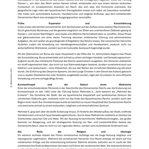 Osmanisches Reich - Unterrichtsreihe SEK II