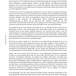 Russland – Geschichte, Kultur, Land | Unterrichtsreihe