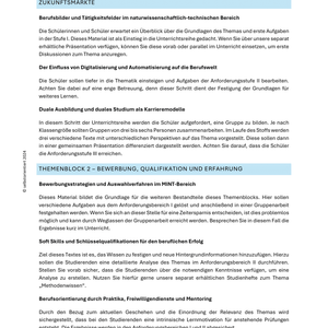 Unterrichtsreihe: Berufsorientierung - Vorbereitung auf Praktika & Bewerbung