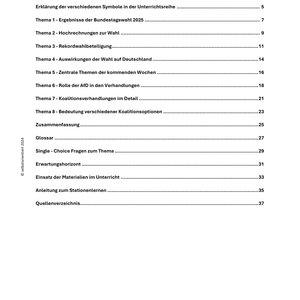 Ergebnisse der BUNDESTAGSWAHL 2025 - Unterrichtsreihe