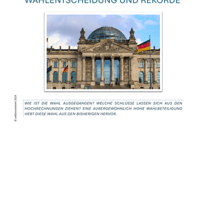 Ergebnisse der BUNDESTAGSWAHL 2025 - Unterrichtsreihe