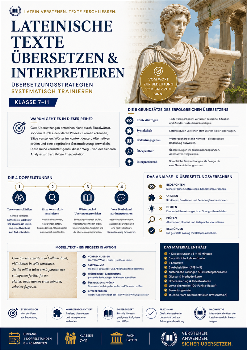 Lateinische Texte übersetzen und interpretieren – Unterrichtsreihe Klasse 7–11