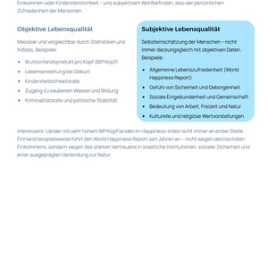 Lebensqualität weltweit Unterrichtsmaterial Geographie | Sek I/II