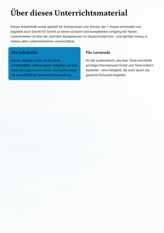 Leseverstehen Klasse 7 komplett – Lesestrategien, Texte & Analyse sicher meistern