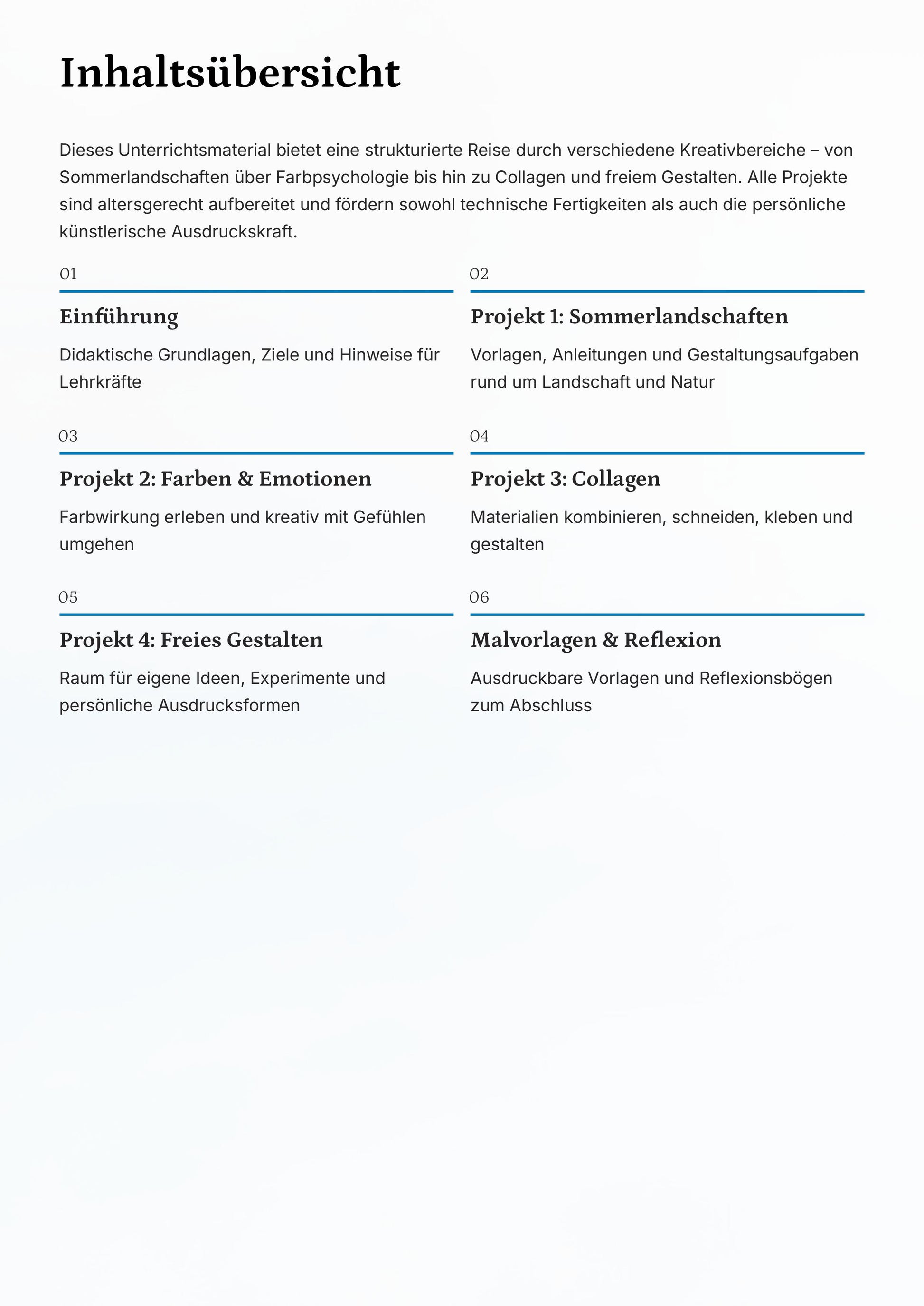 Sommerliche Malvorlagen & kreative Projekte für motivierenden Unterricht - Kunst Klasse 5–7