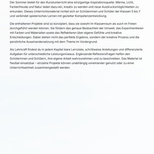 Sommerliche Malvorlagen & kreative Projekte für motivierenden Unterricht - Kunst Klasse 5–7