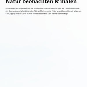 Sommerliche Malvorlagen & kreative Projekte für motivierenden Unterricht - Kunst Klasse 5–7