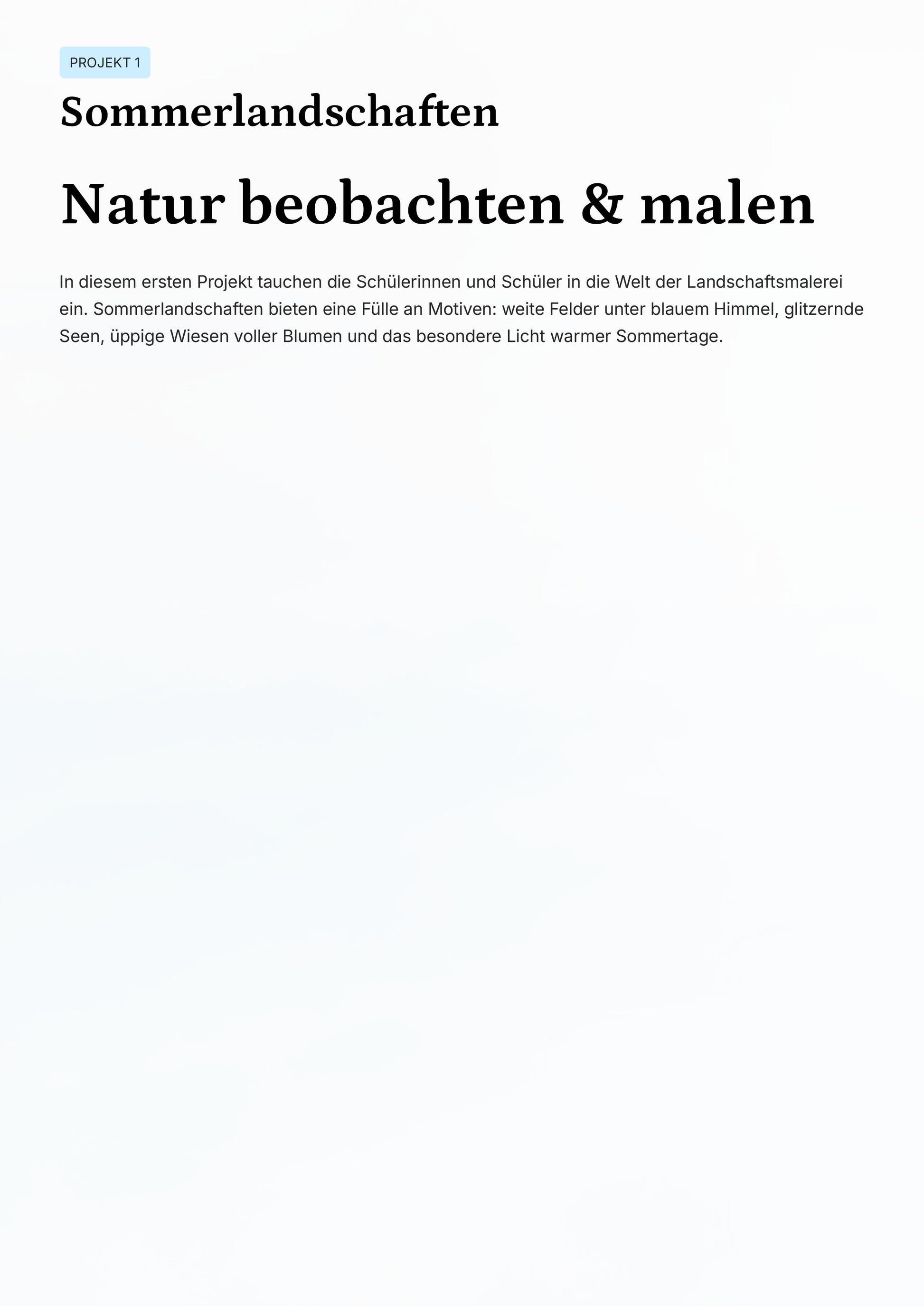 Sommerliche Malvorlagen & kreative Projekte für motivierenden Unterricht - Kunst Klasse 5–7