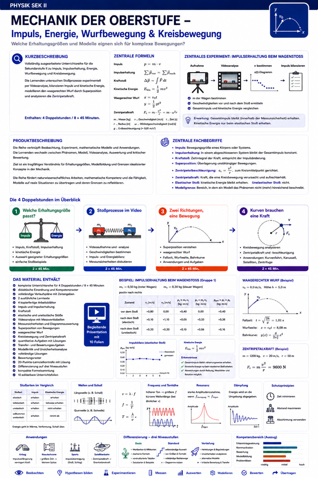Physik Oberstufe – Mechanik, Felder & Schwingungen – Mechanik der Oberstufe, Physik Sek II