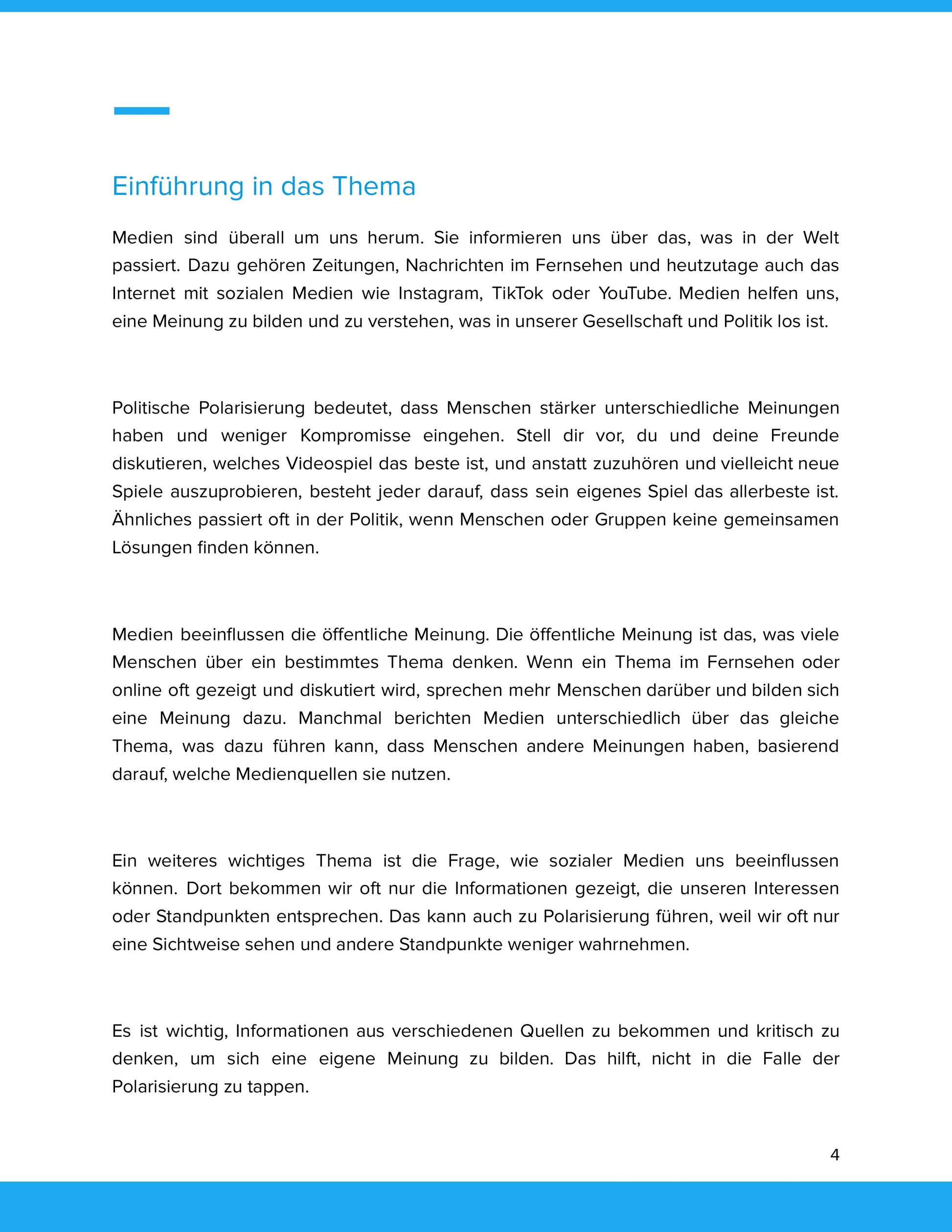 Medien, politische Polarisierung & öffentliche Meinung – Unterrichtsmaterial Sek II
