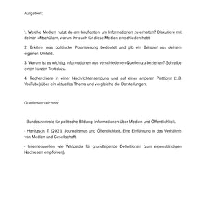 Medien, politische Polarisierung & öffentliche Meinung – Unterrichtsmaterial Sek II